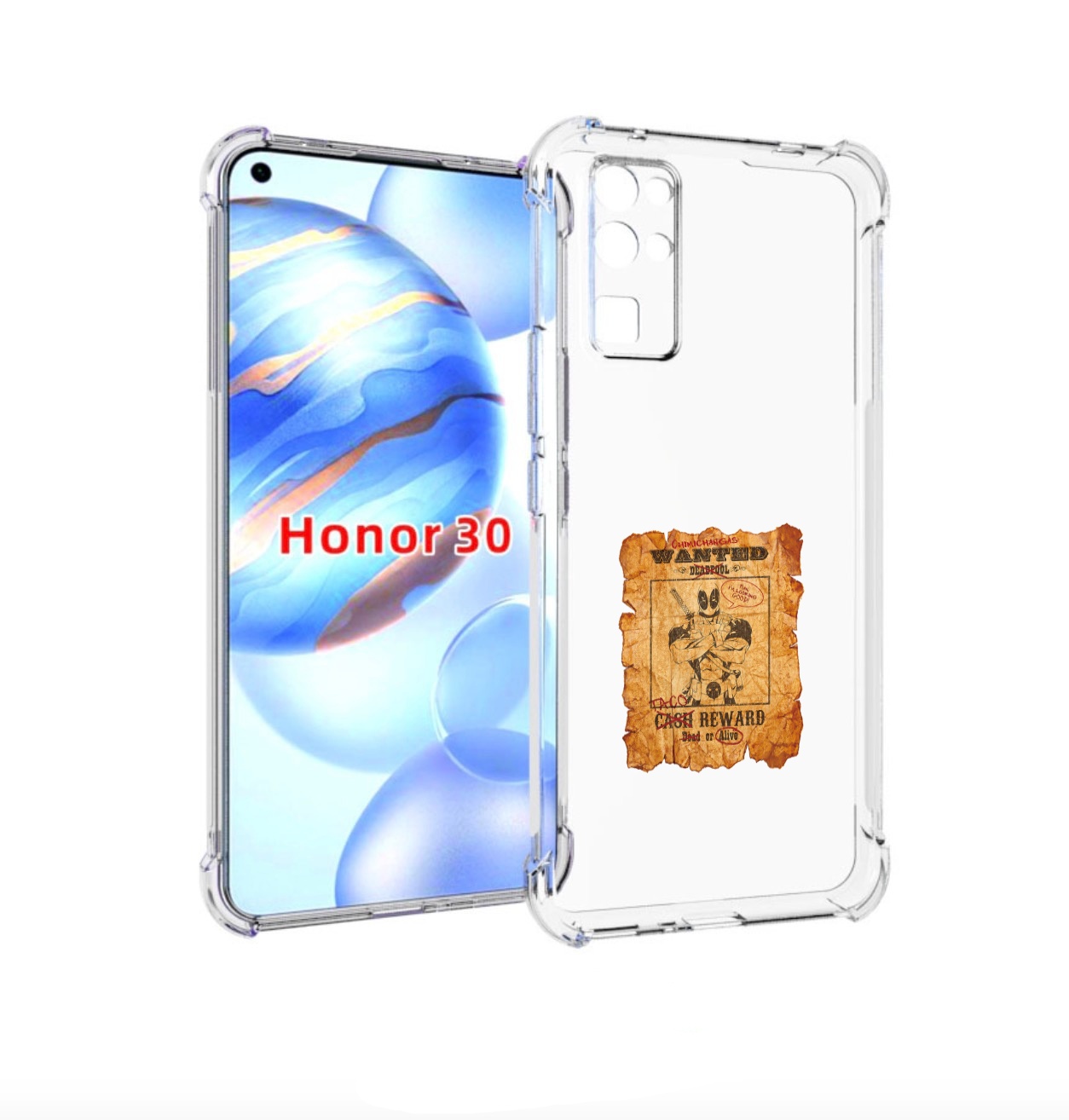 

Чехол бампер MyPads дедпул для Honor 30 (BMH-AN10) противоударный, Прозрачный, Tocco