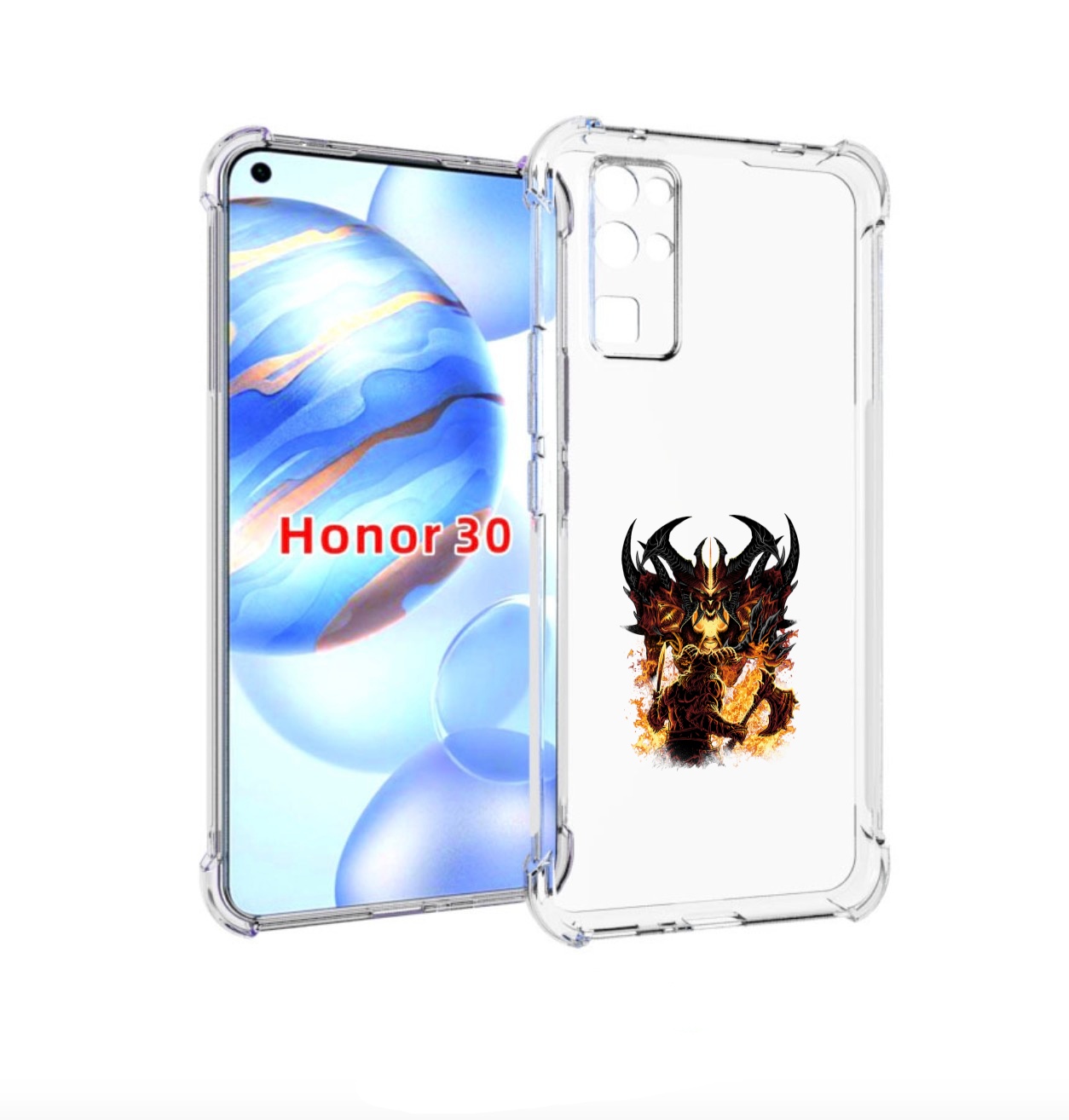 

Чехол бампер MyPads демон shadow fiend для Honor 30 (BMH-AN10) п, Прозрачный, Tocco