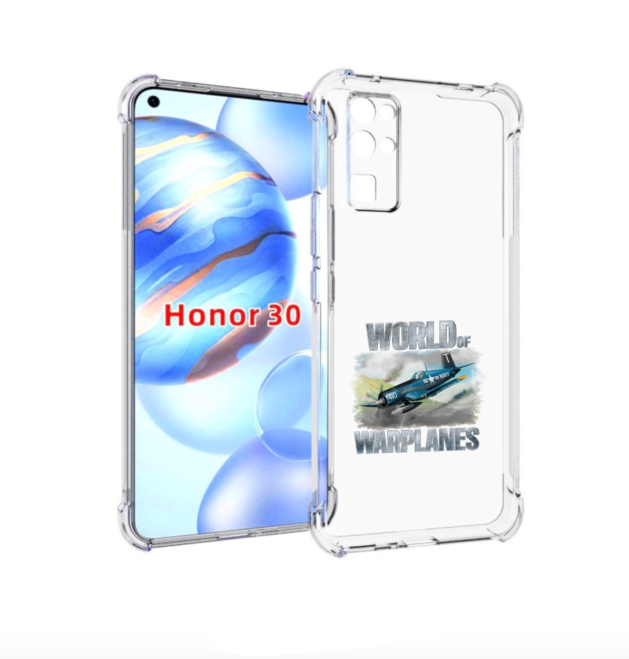 

Чехол бампер MyPads Боевой самолет для Honor 30 (BMH-AN10) проти, Прозрачный, Tocco