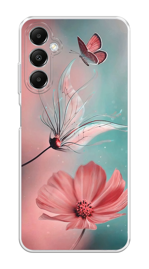 

Чехол на Samsung Galaxy A05s "Бабочка и цветок", Голубой;розовый, 2108850-1