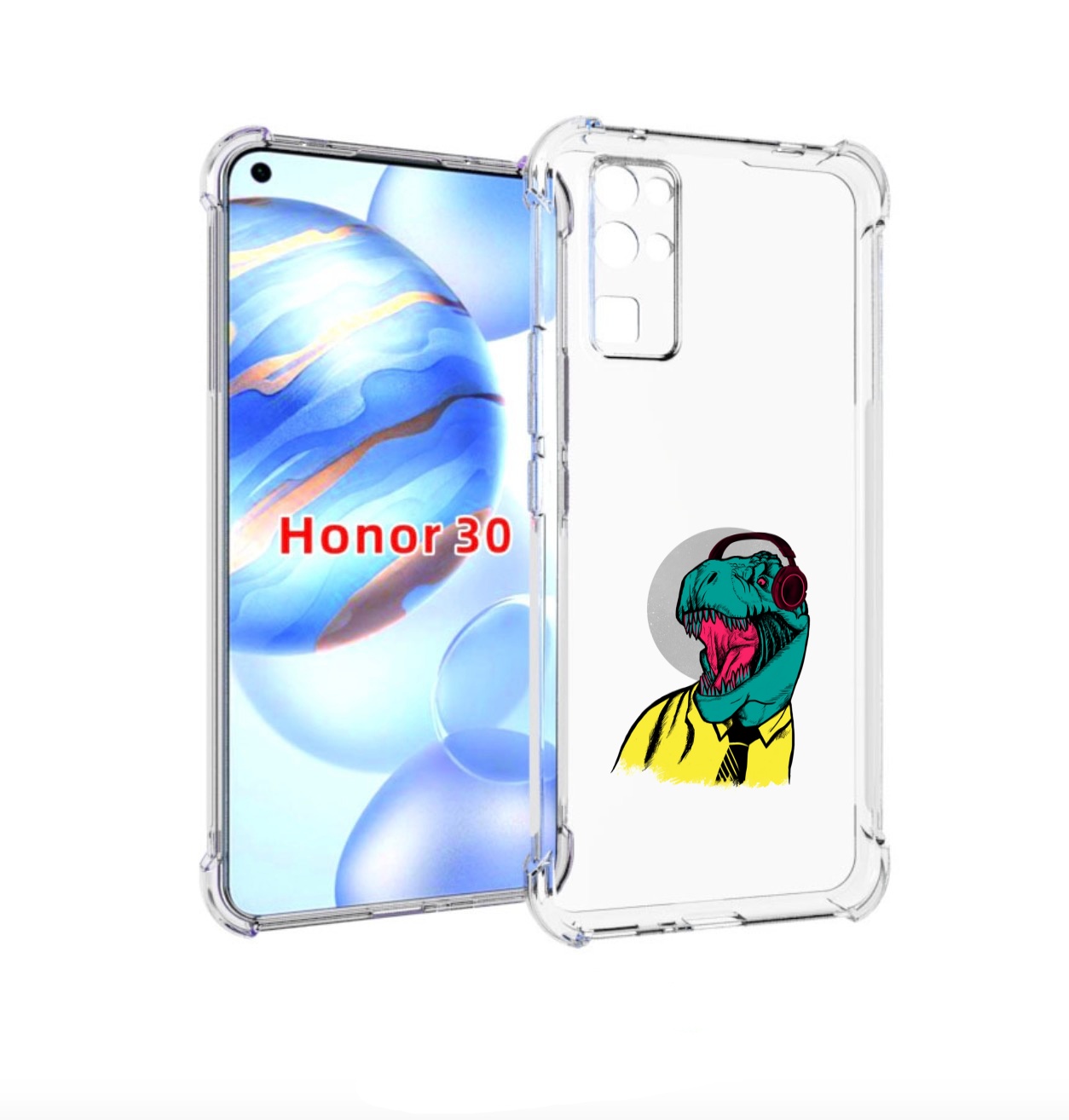 

Чехол бампер MyPads дино для Honor 30 (BMH-AN10) противоударный, Прозрачный, Tocco