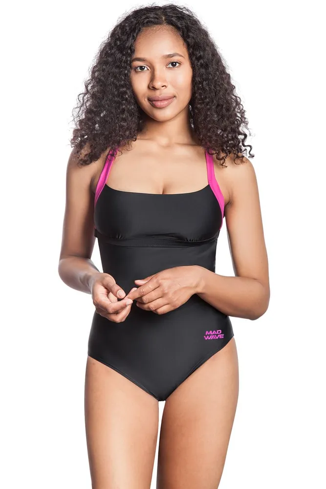 

Купальник слитный женский Mad Wave Iris Anti-Chlor черный XS, Iris Anti-Chlor