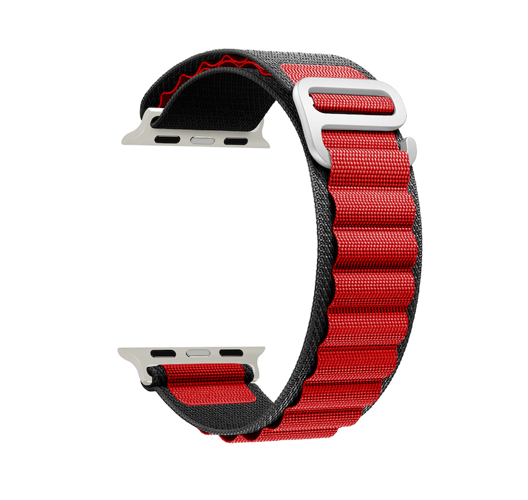 

Ремешок для смарт-часов и браслетов LYAMBDA для Apple Watch NAVI DSN-24-44-BR, Черный;красный, для Apple Watch NAVI DSN-24-44-BR