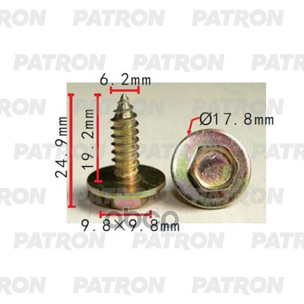 фото Саморез применяемость: саморез 6.2x24.9mm honda nissan toyota patron арт. p37-2263