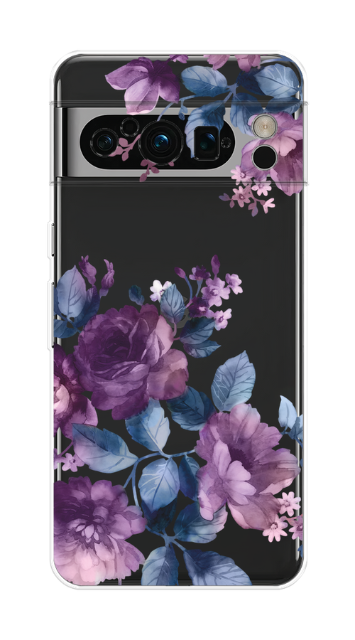 

Чехол на Google Pixel 8 Pro "Purple Blossoms", Синий;фиолетовый, 271650-1