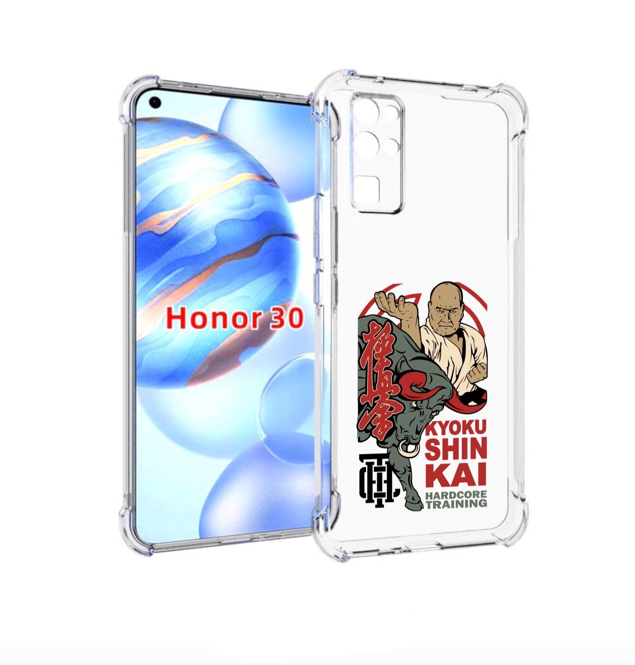 

Чехол бампер MyPads единоборства рисунок для Honor 30 (BMH-AN10), Прозрачный, Tocco