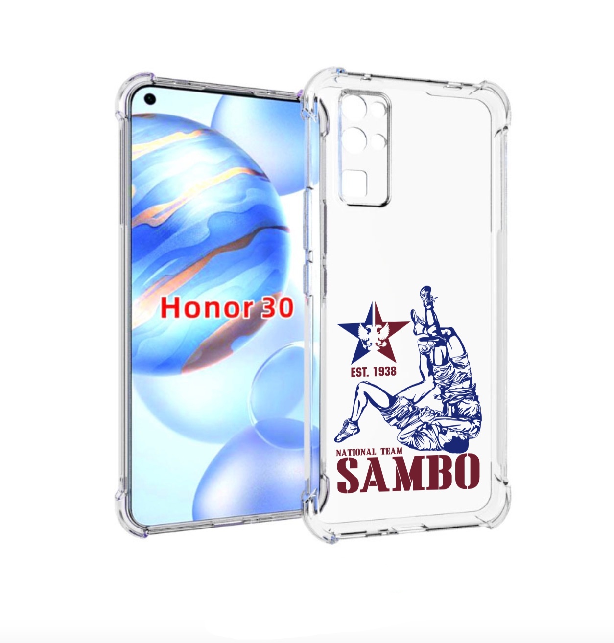 

Чехол бампер MyPads единоборства самбо для Honor 30 (BMH-AN10) п, Прозрачный, Tocco