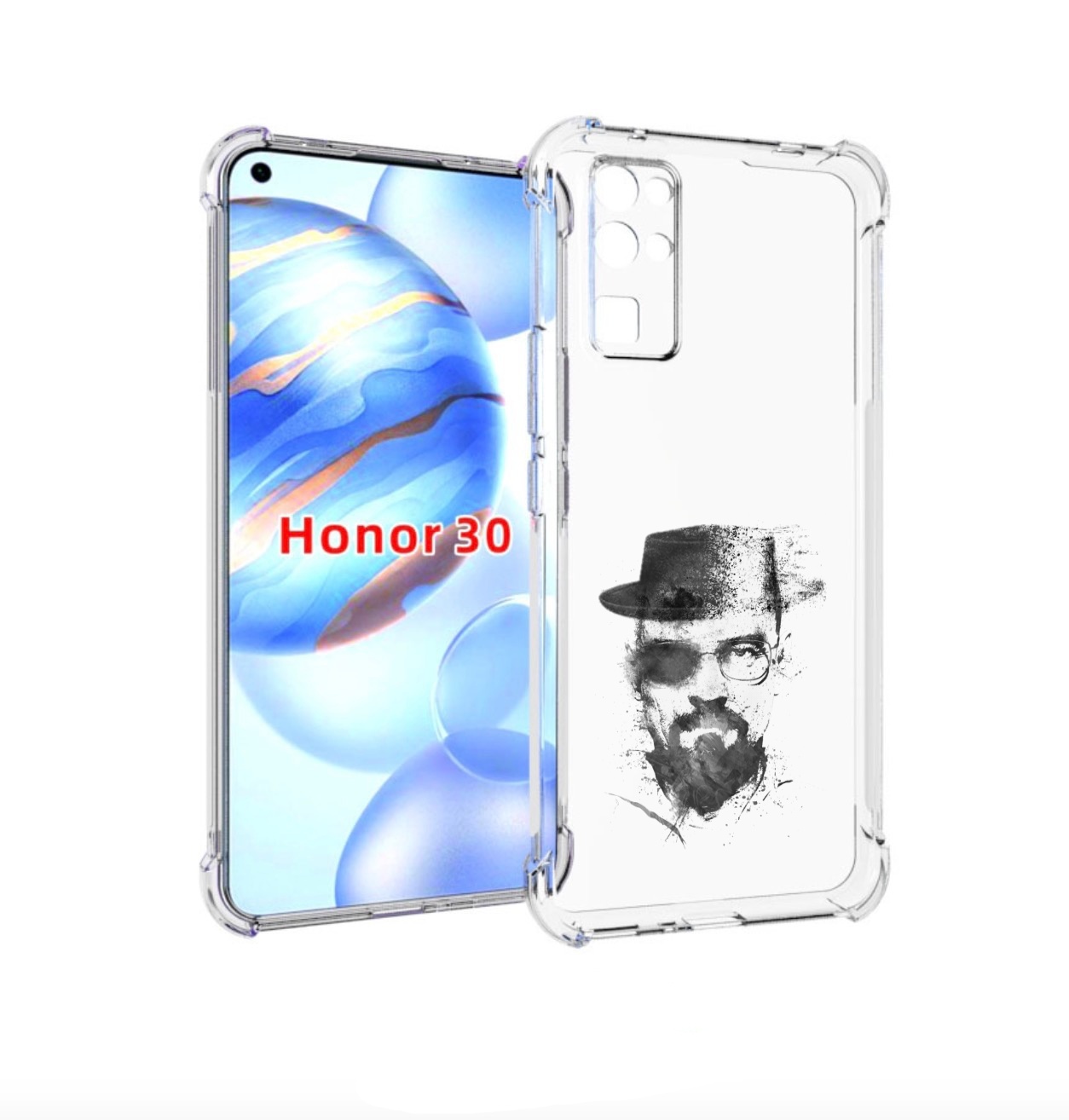 

Чехол бампер MyPads загадочный человек для Honor 30 (BMH-AN10) п, Прозрачный, Tocco