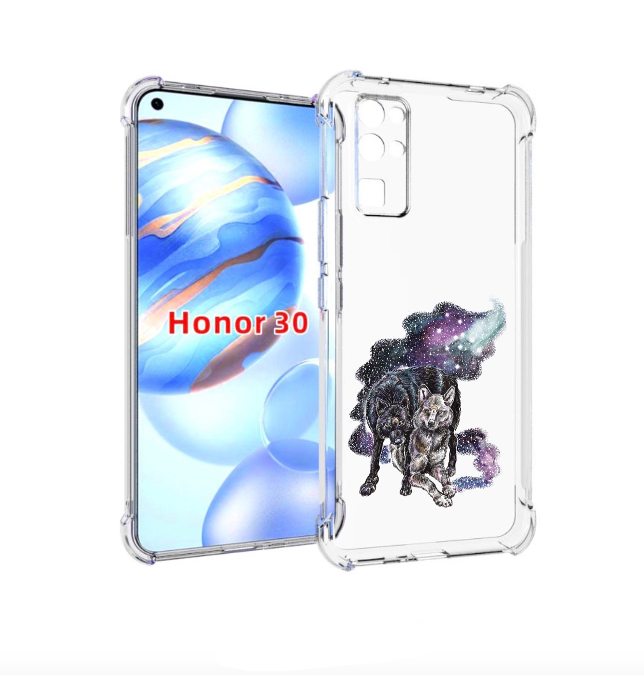 

Чехол бампер MyPads звездные волки для Honor 30 (BMH-AN10) проти, Прозрачный, Tocco
