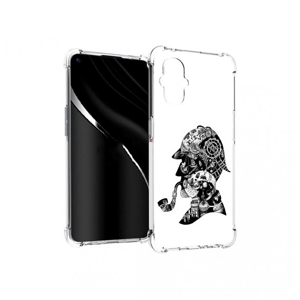 

Чехол MyPads Tocco для OnePlus Nord N20 5G мужчина с трубкой абстракция (PT227047.135.488), Прозрачный, Tocco