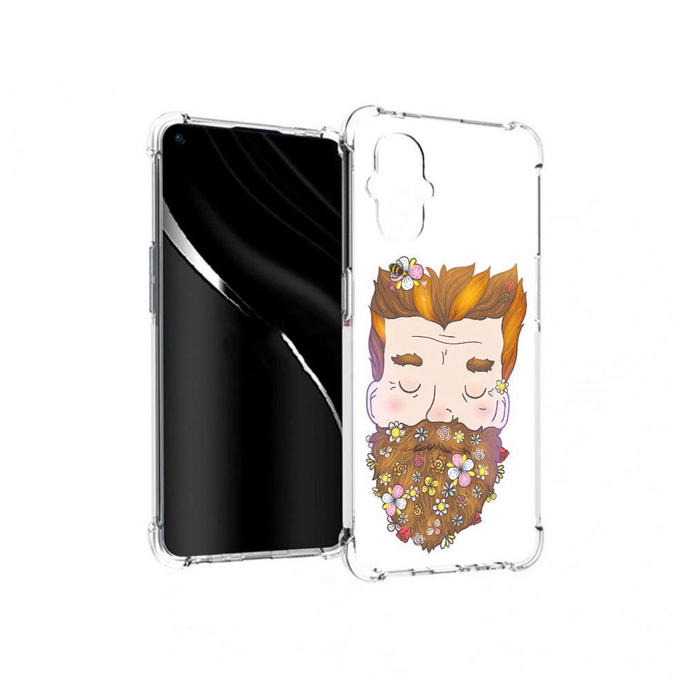 

Чехол MyPads Tocco для OnePlus Nord N20 5G мужчина с цветами в бороде (PT227047.135.489), Прозрачный, Tocco