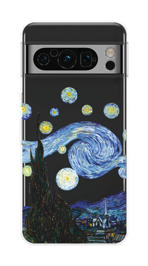 

Чехол на Google Pixel 8 Pro "Ночь Ван Гога", Голубой;синий;черный, 271650-1
