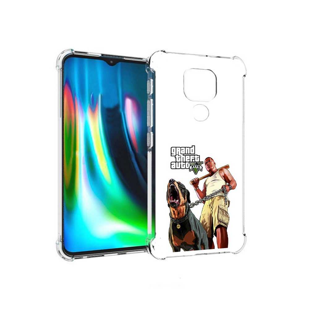 

Чехол MyPads Tocco для Motorola Moto E7 Plus GTA грозная собака (PT155921.339.18), Прозрачный, Tocco