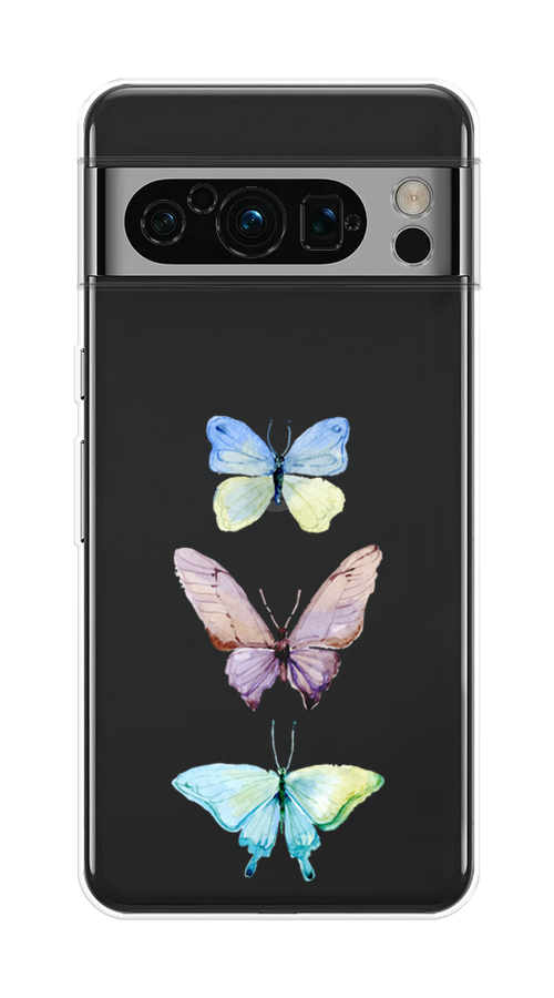 

Чехол на Google Pixel 8 Pro "Акварельные бабочки", Бирюзовый;розовый, 271650-1
