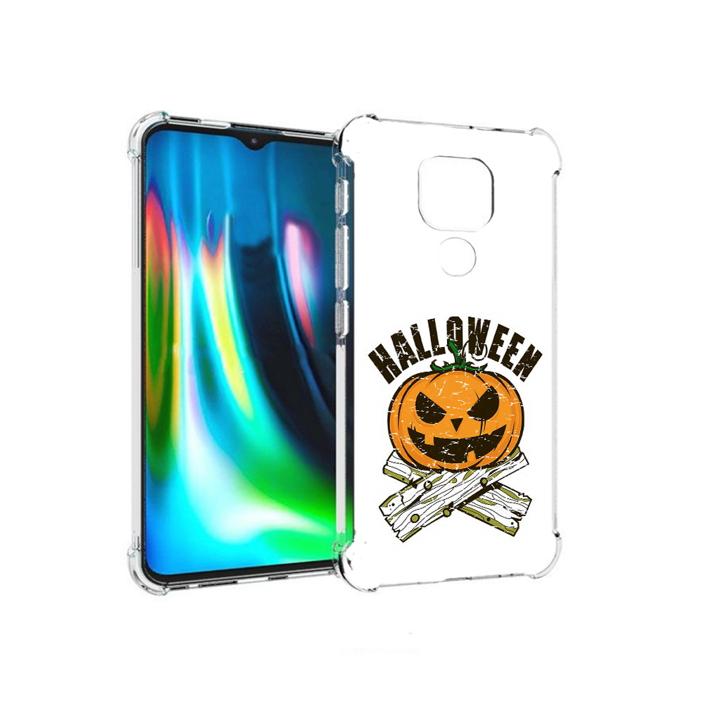 

Чехол MyPads Tocco для Motorola Moto E7 Plus Хэллоуин доски тыква (PT155921.339.194), Прозрачный, Tocco