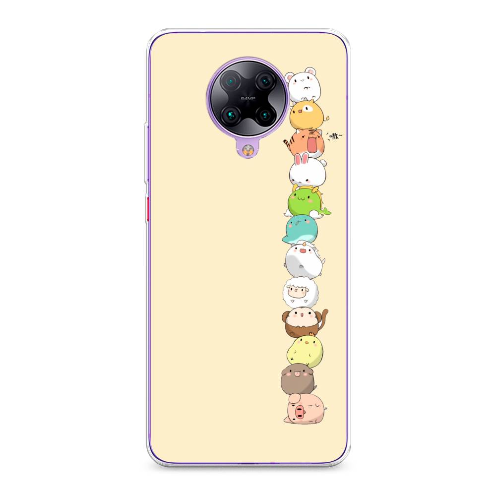 

Чехол Awog на Poco F2 Pro/Redmi K30 Pro "Питомцы Чиби", Разноцветный, 37050-2