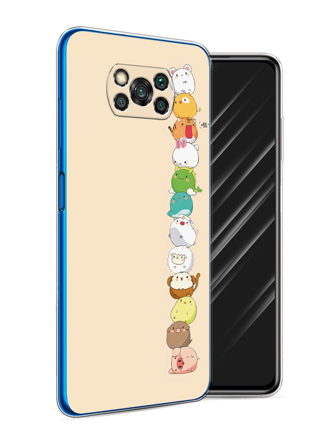 

Чехол Awog на Poco X3/X3 Pro "Питомцы Чиби", Разноцветный, 310650-2