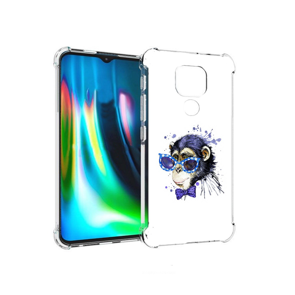 

Чехол MyPads Tocco для Motorola Moto E7 Plus акварельная обезьяна (PT155921.339.216), Прозрачный, Tocco