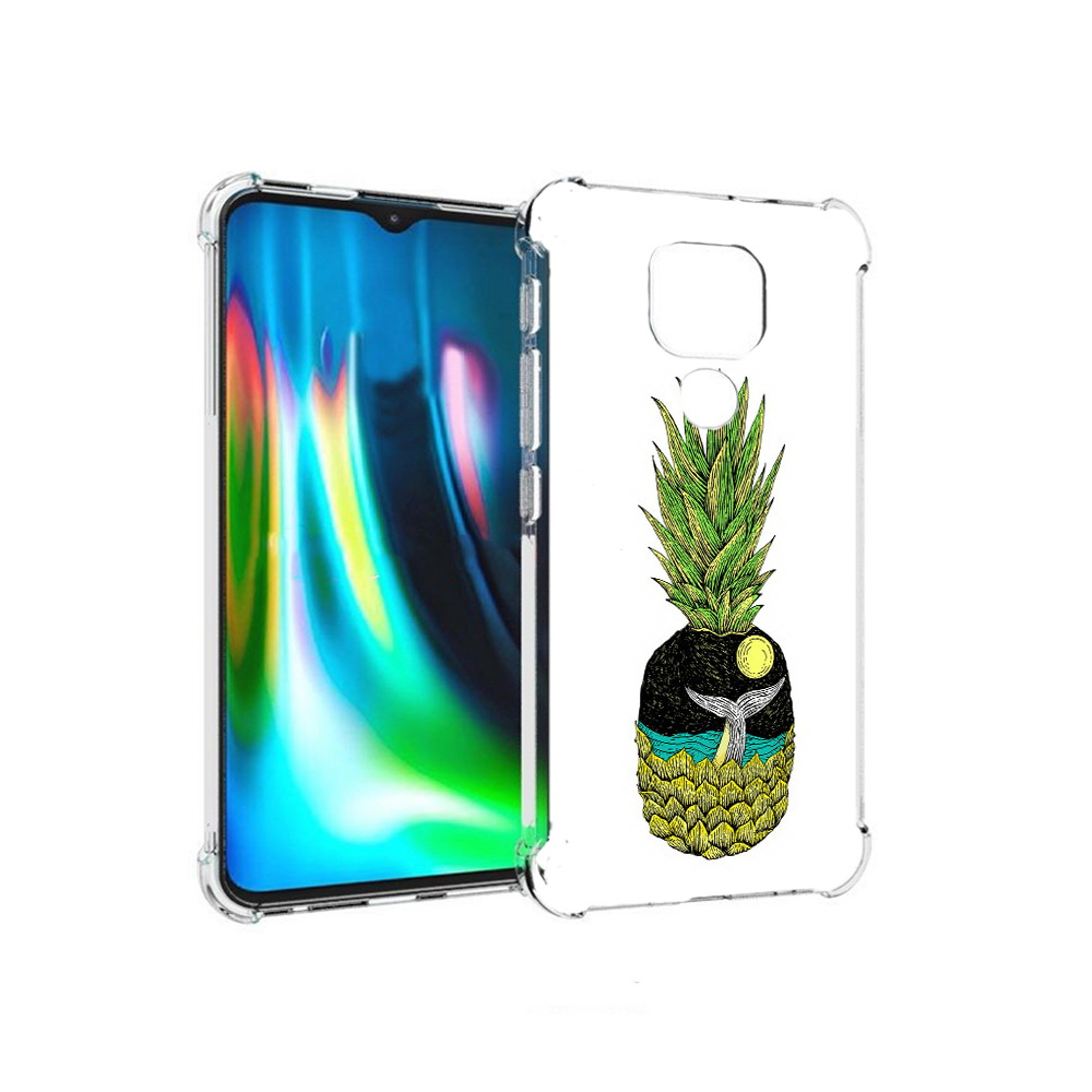 

Чехол MyPads Tocco для Motorola Moto E7 Plus ананас с китом (PT155921.339.220), Прозрачный, Tocco