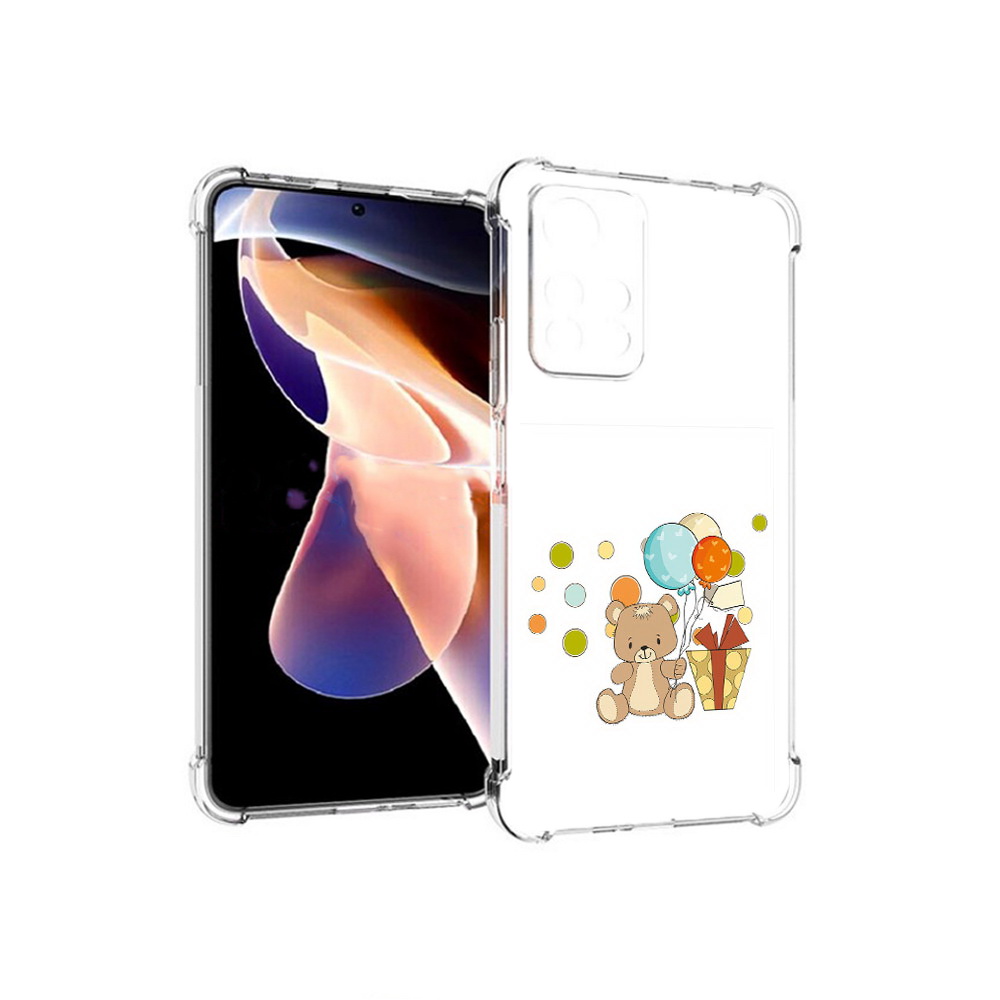 

Чехол MyPads Tocco для Xiaomi Redmi Note 11 Pro медвеженок с подарком (PT224811.282.470), Прозрачный, Tocco