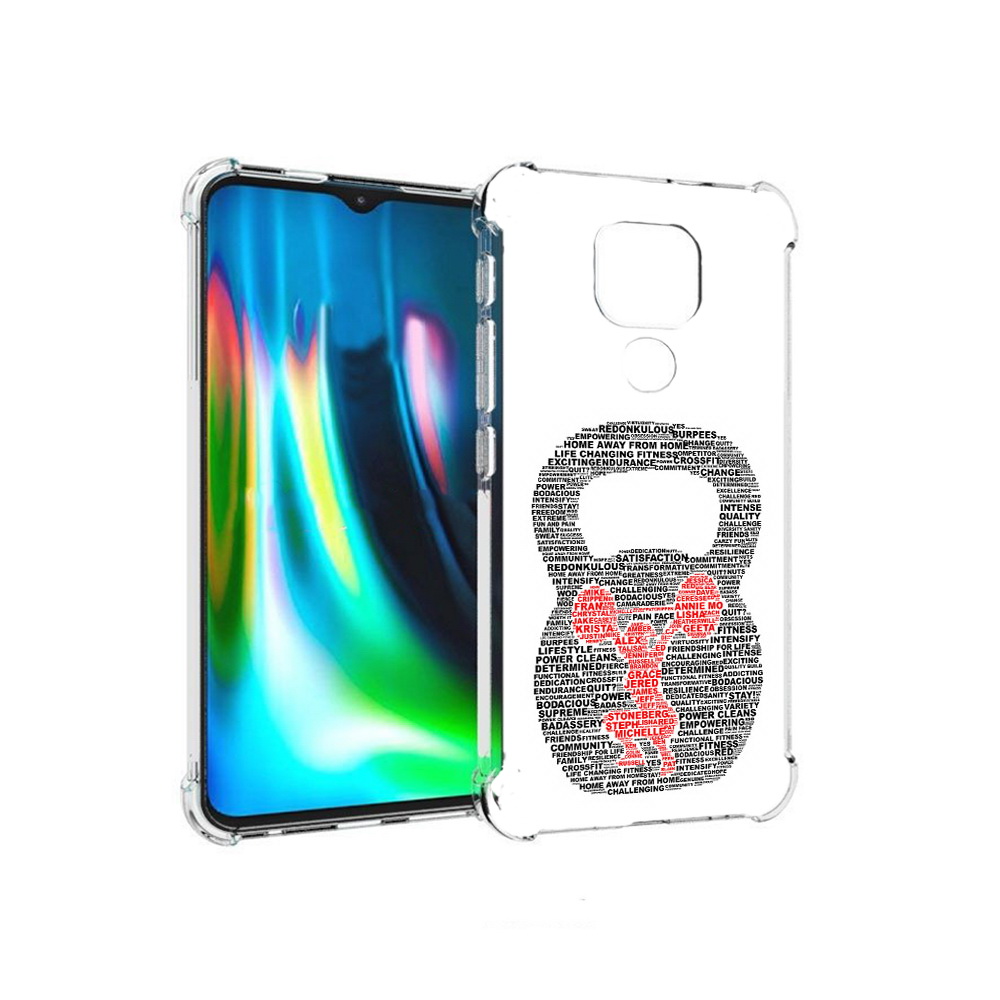 

Чехол MyPads Tocco для Motorola Moto E7 Plus бодибилдинг гиря из слов (PT155921.339.232), Прозрачный, Tocco
