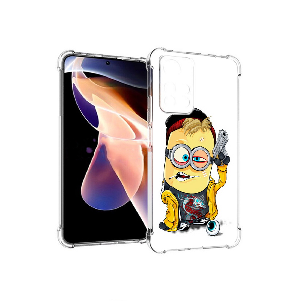 

Чехол MyPads Tocco для Xiaomi Redmi Note 11 Pro миньон бандит (PT224811.282.475), Прозрачный, Tocco