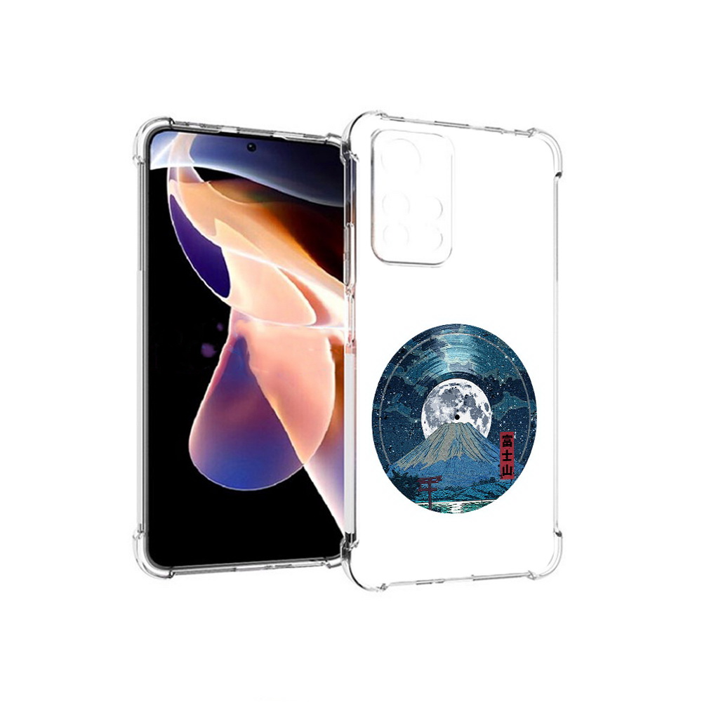 

Чехол MyPads Tocco для Xiaomi Redmi Note 11 Pro нарисованная виниловая гора с луной, Прозрачный, Tocco