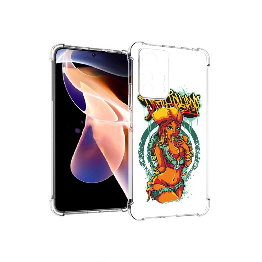 Чехол MyPads Tocco для Xiaomi Redmi Note 11 Pro нарисованная девушка комикс