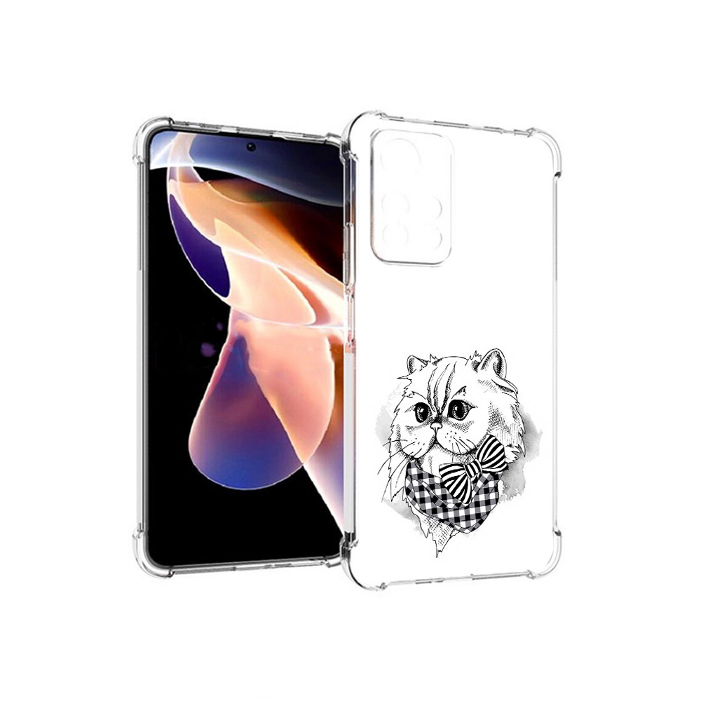 

Чехол MyPads Tocco для Xiaomi Redmi Note 11 Pro нарисованная красивая кошечка, Прозрачный, Tocco