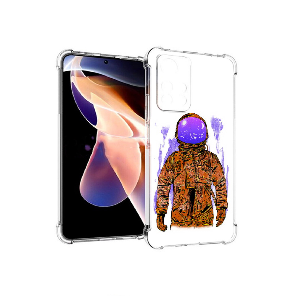 

Чехол MyPads Tocco для Xiaomi Redmi Note 11 Pro нарисованный мужчина в скафандре, Прозрачный, Tocco
