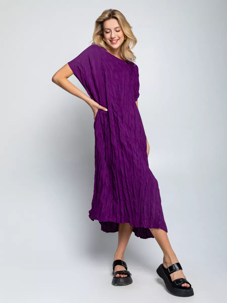 Платье женское B.INN.STL 6666 фиолетовое 42-54 RU