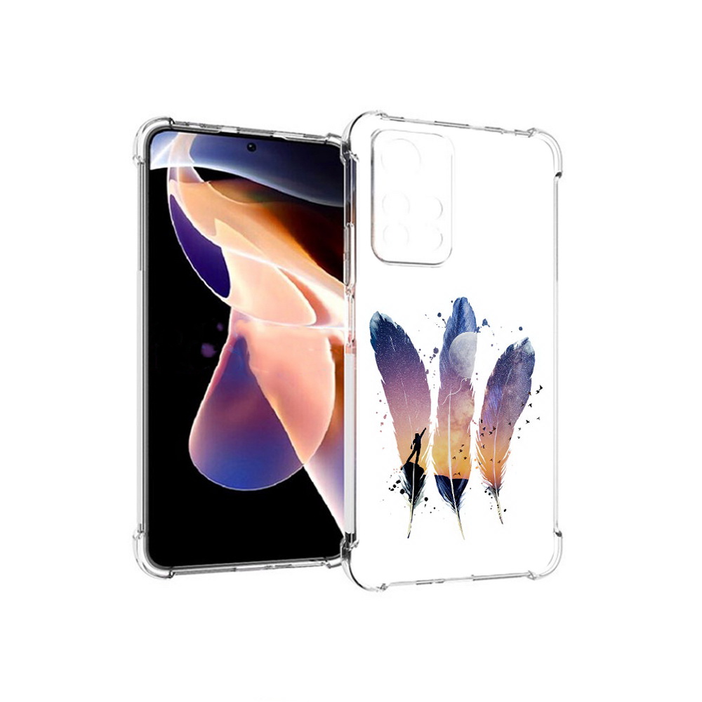 Чехол MyPads Tocco для Xiaomi Redmi Note 11 Pro небесные перья (PT224811.282.519)