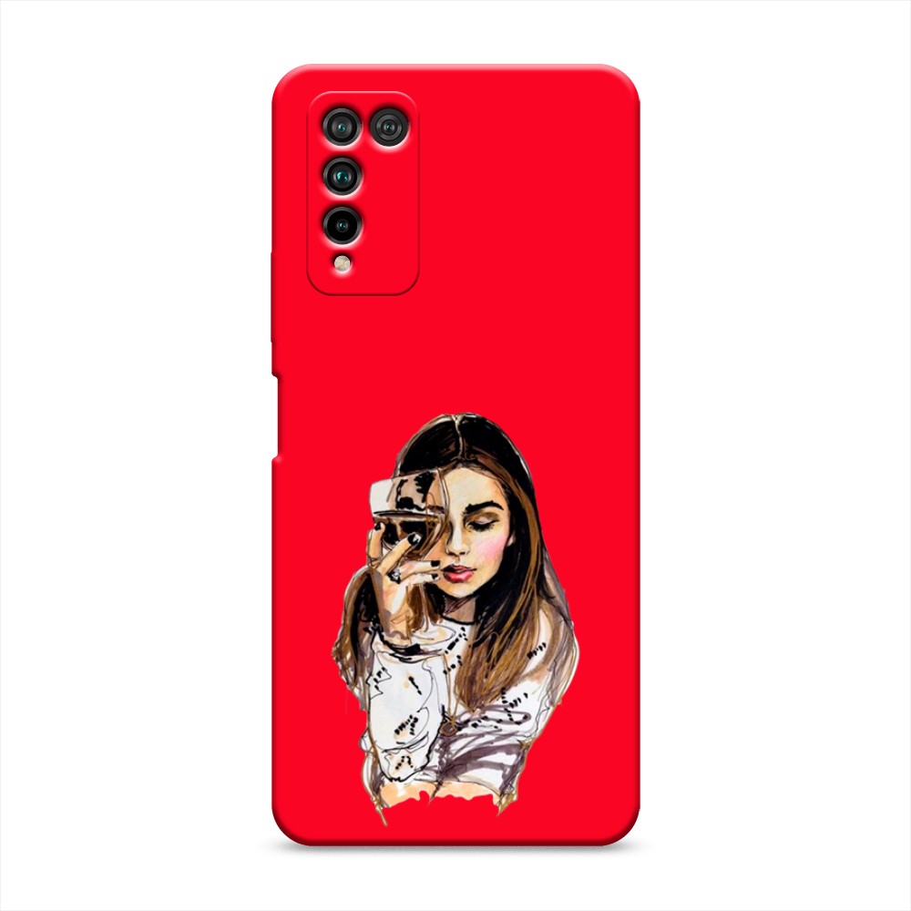 

Чехол Awog на Honor 10X Lite "Девушка с бокалом"