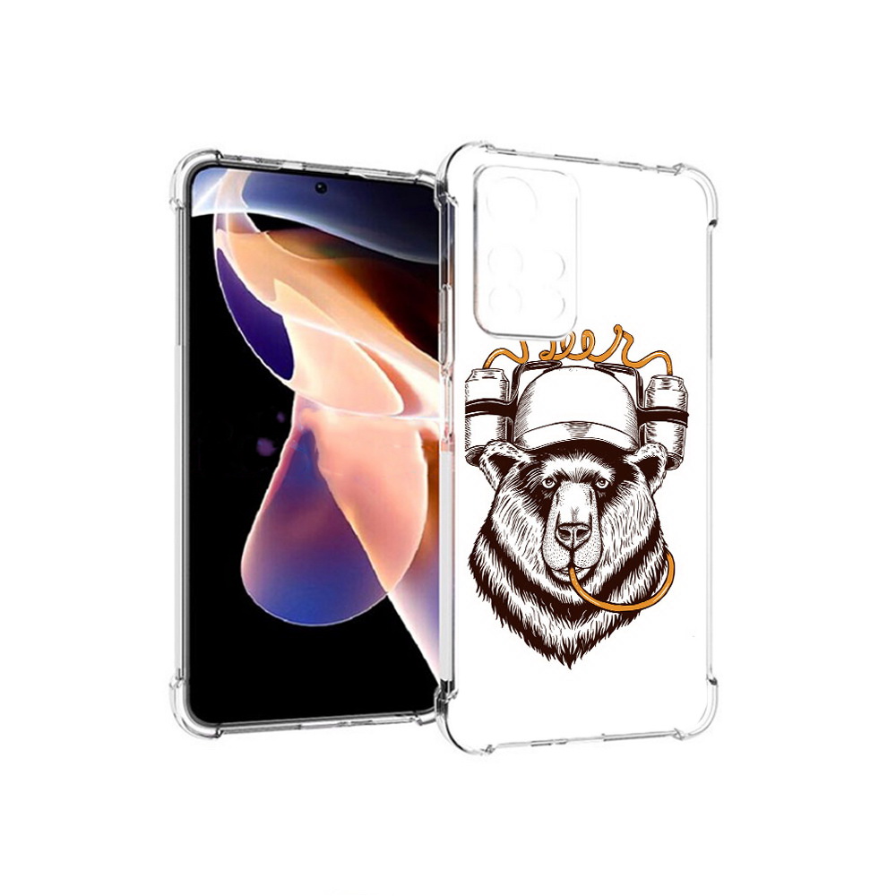 Чехол MyPads Tocco для Xiaomi Redmi Note 11 Pro пивной медведь (PT224811.282.538)