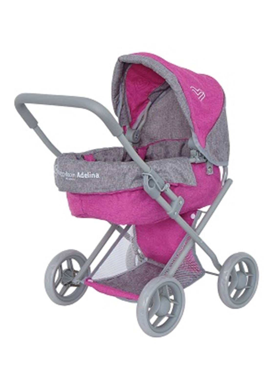 

Коляска для кукол Buggy Boom Infinia розово-серая, 56*30*66 см, Серый;розовый, 8446-2256
