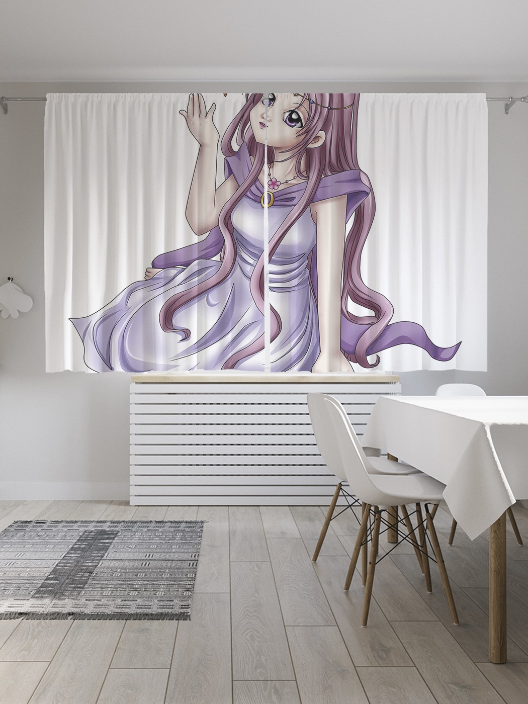 

Классические шторы JoyArty "Маленькая Дева", серия Oxford DeLux, 2 полотна 145x180 см, Маленькая Дева