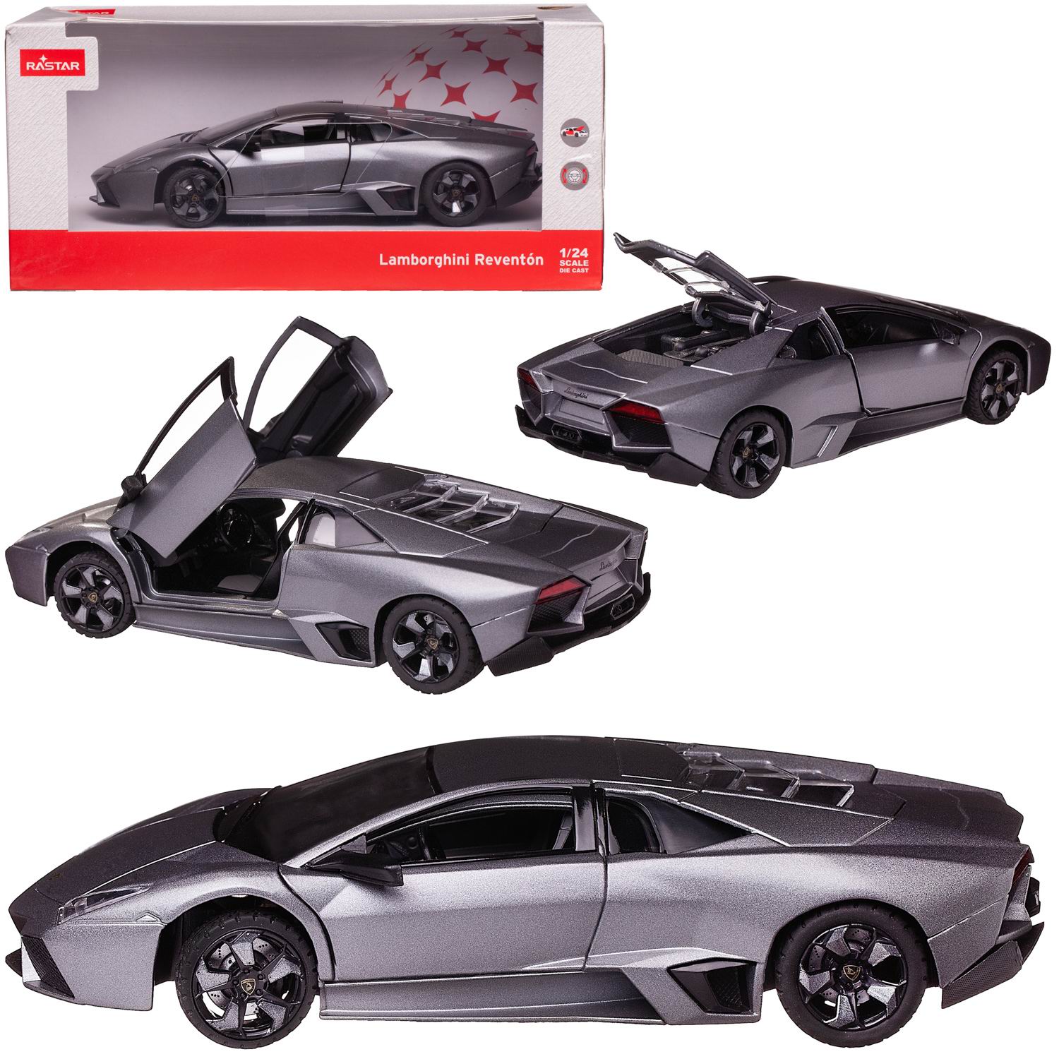 Машина металлическая 124 scale Lamborghini REVENTON цвет серый 2262₽