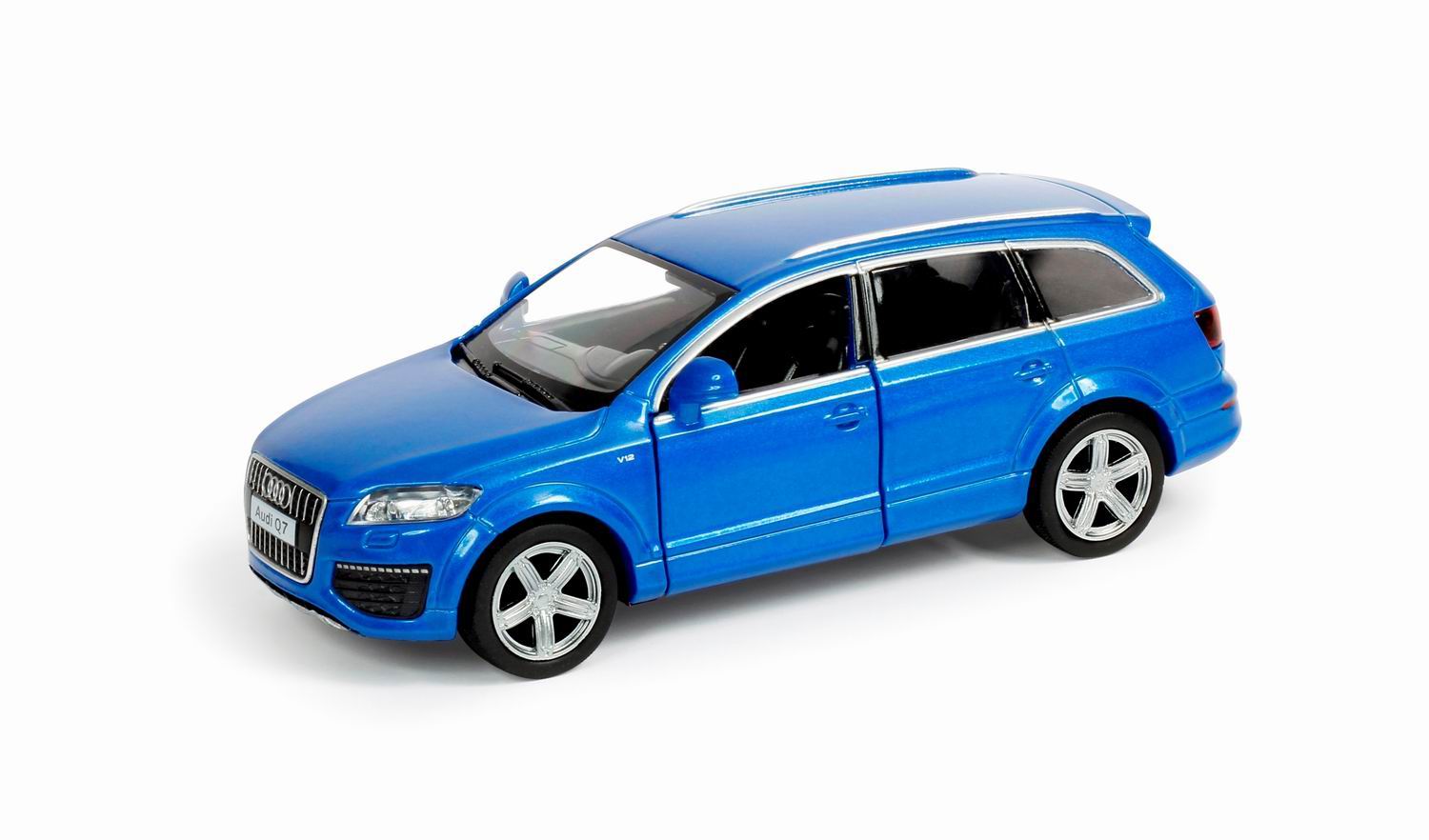 Машина металлическая RMZ City 1:32 Audi Q7 V12, синий цвет.