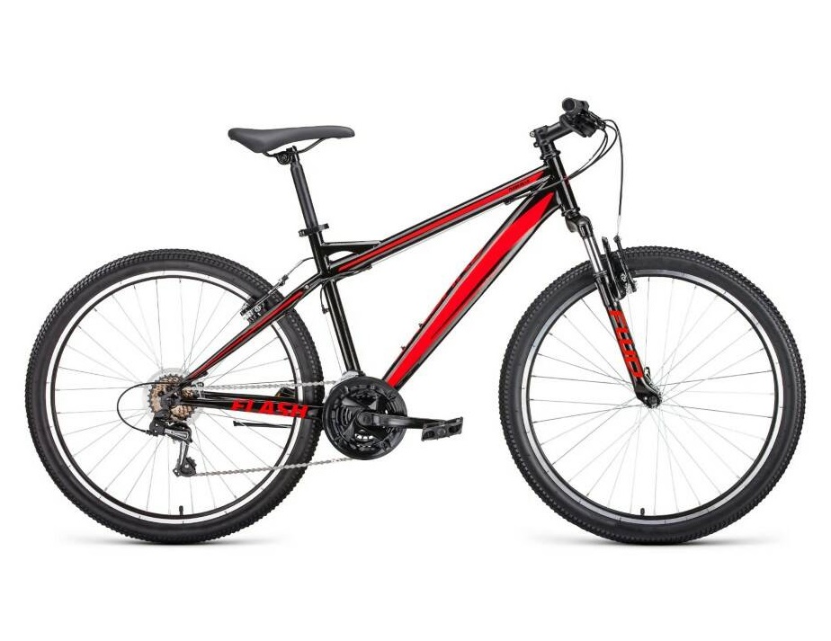 фото Велосипед 26" forward flash 26 1.0 черный красный 20-21 г 19" rbkw1m16g009