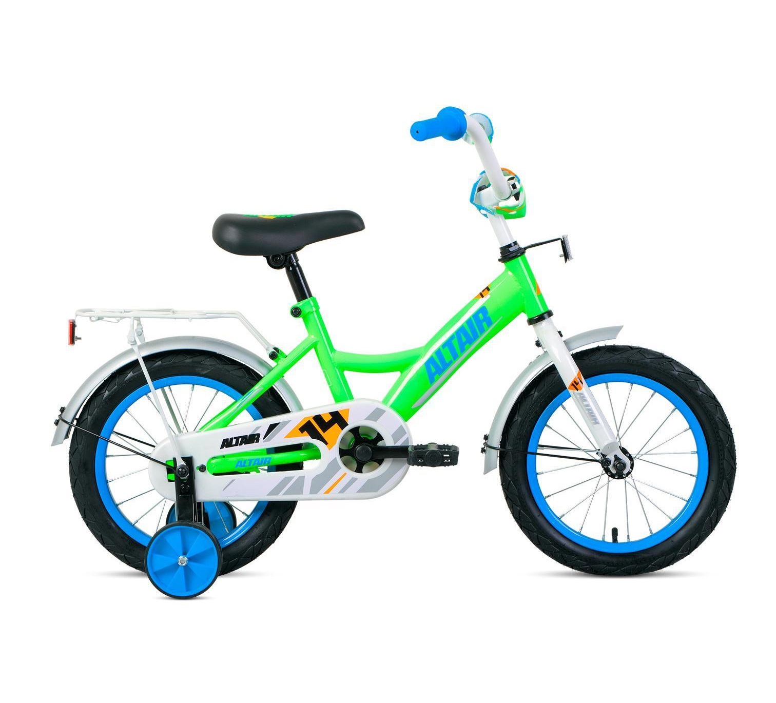 фото Велосипед altair kids 1 ск 2022 г 14" ярко-зеленый синий ibk22al14097