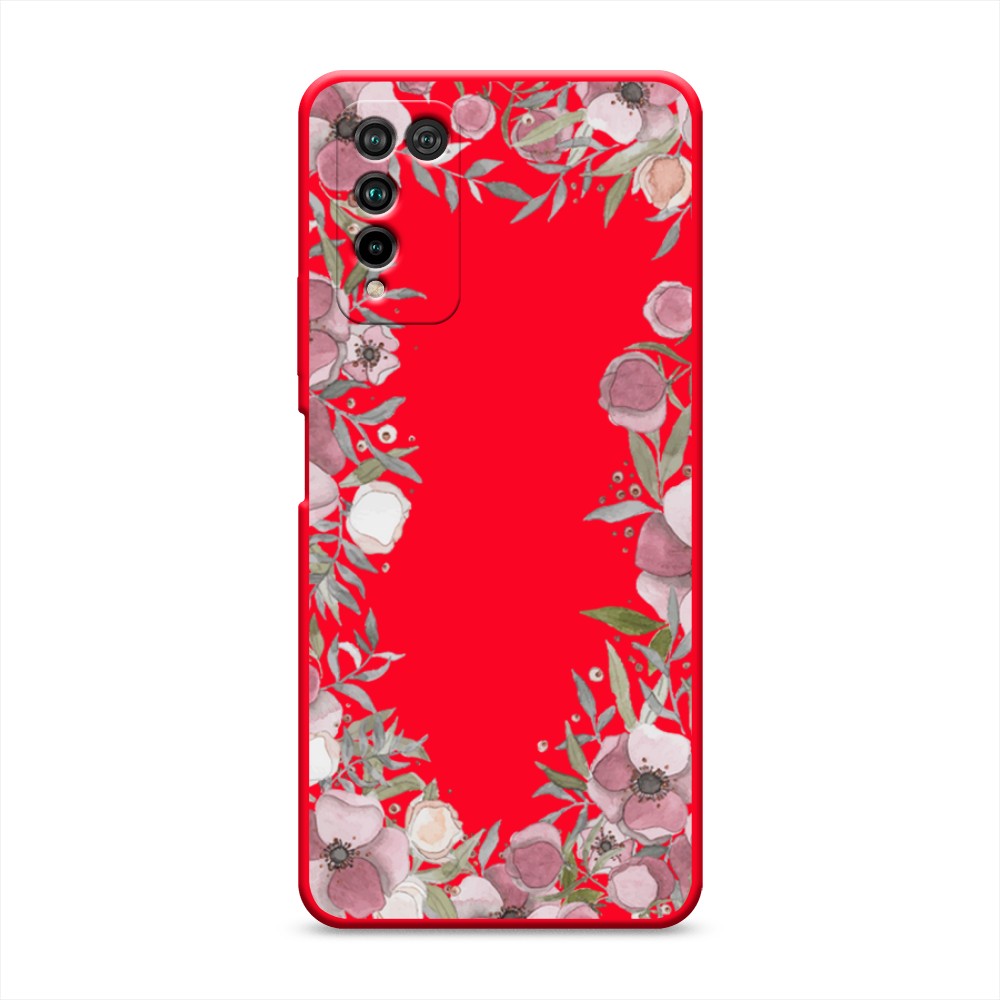 

Чехол Awog на Honor 10X Lite "Розовая цветочная рамка"