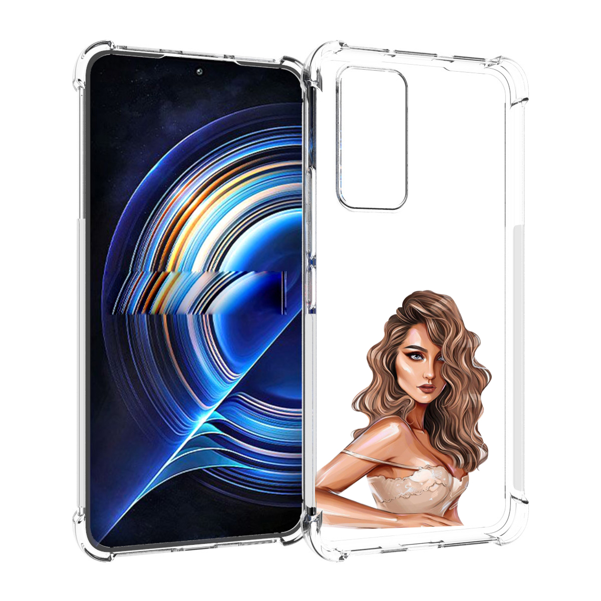 

Чехол MyPads Кудрявая-девушка женский для Tecno Camon 19 Neo, Прозрачный, Tocco