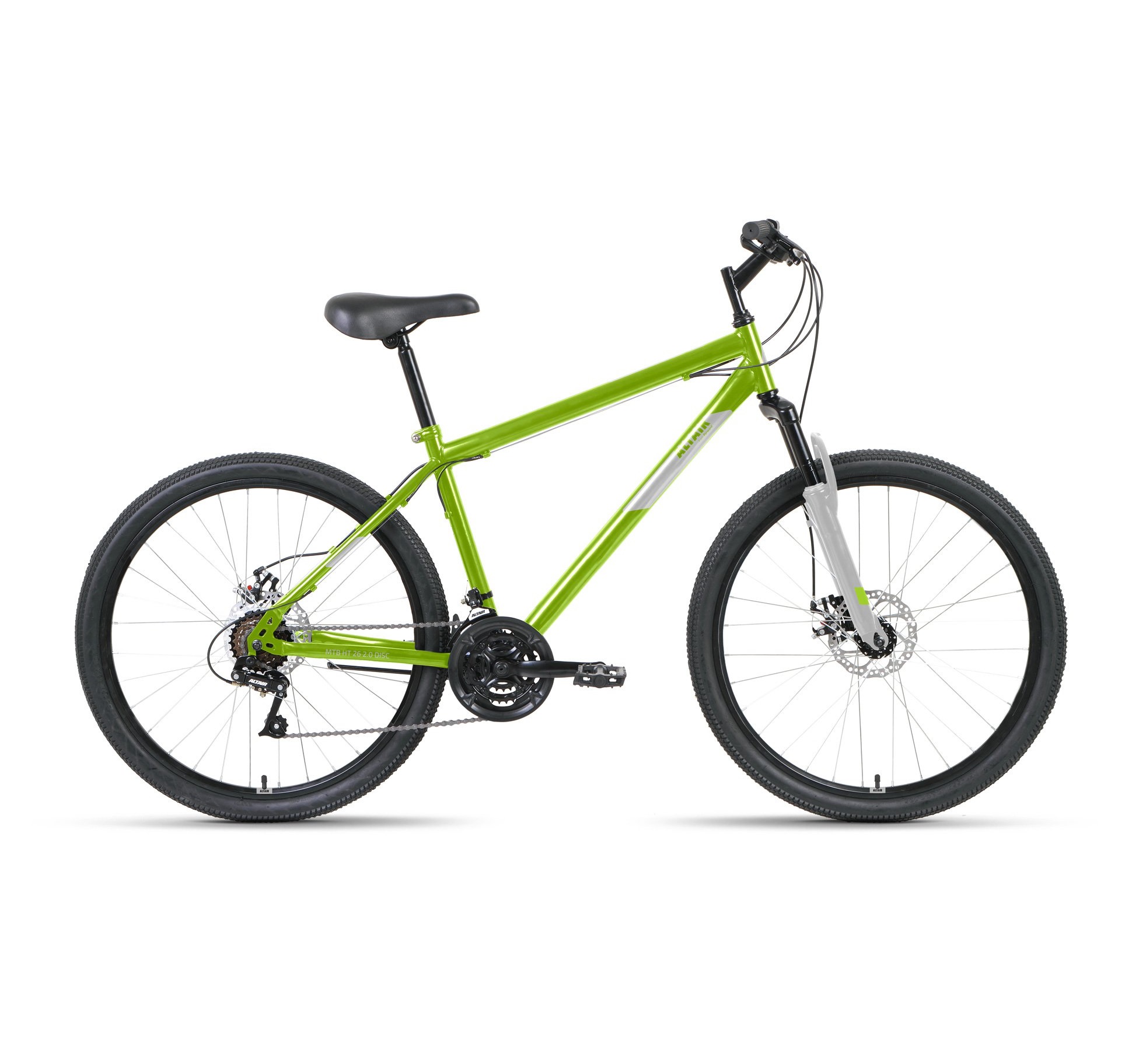 фото Велосипед 26" altair mtb ht 26 2.0 d 21 ск зеленый серый 2022 г 17" rbk22al26110