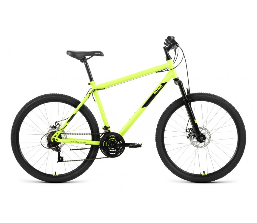 Велосипед 26 Altair MTB HT 26 20 D 21 ск Ярко-зеленый Черный 2022 г 17 RBK22AL26111 1771900₽