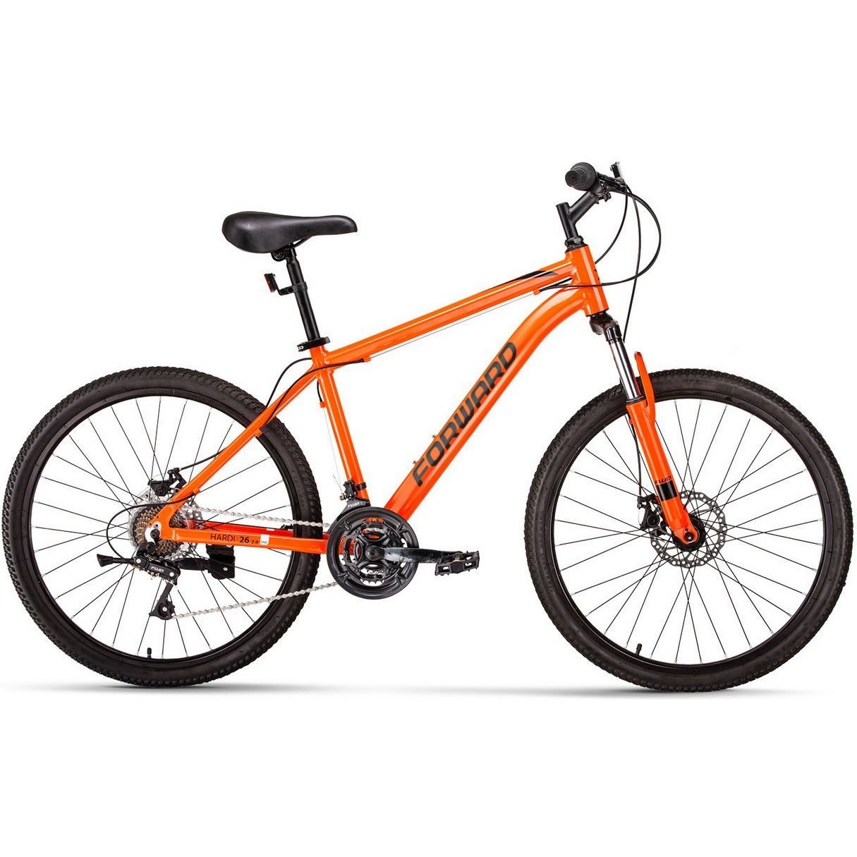 фото Велосипед 26" forward hardi 26 2.0 d al 2022 г 18" оранжевый черный rbk22fw26702
