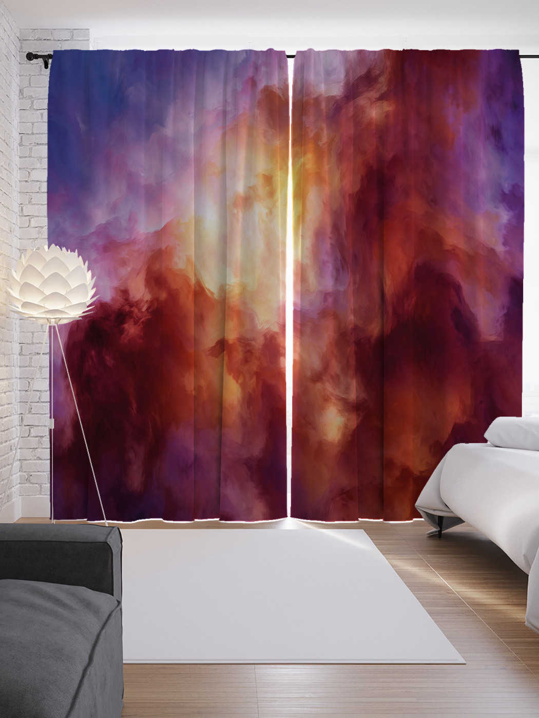 

Шторы JoyArty с фотопечатью "Предзакатные облака" из сатена, 290х265 см, Предзакатные облака