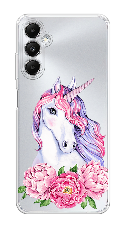 

Чехол на Samsung Galaxy A05s "Единорог с пионами", Розовый;белый;зеленый, 2108850-1