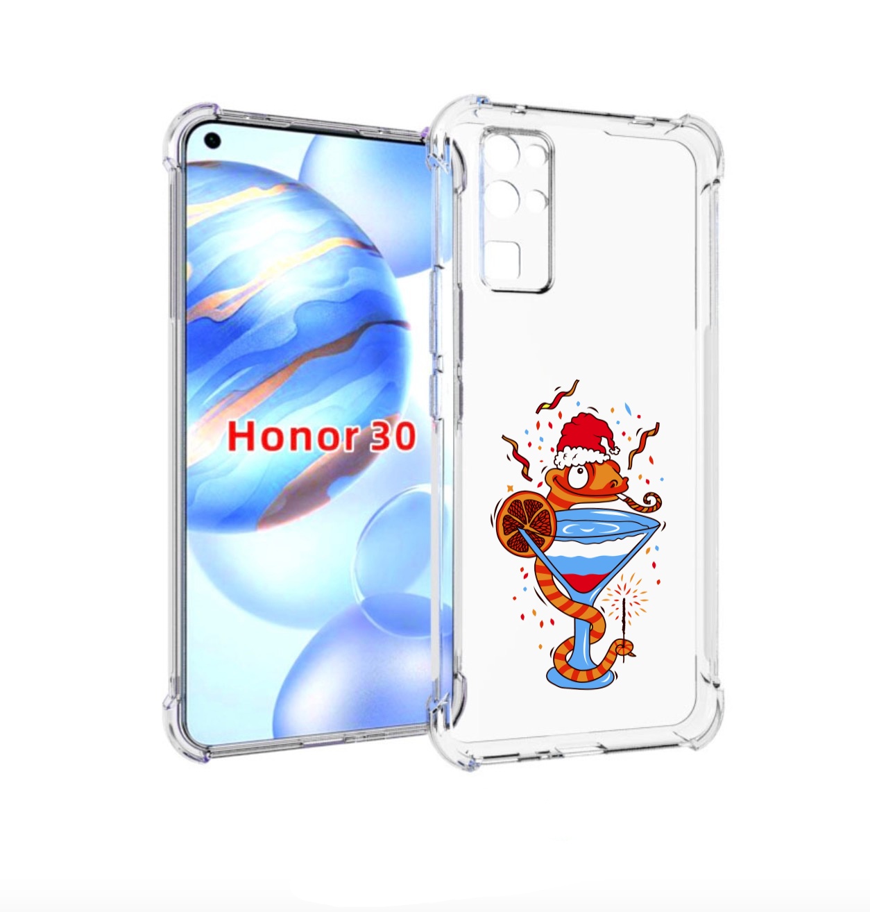

Чехол бампер MyPads змейка для Honor 30 (BMH-AN10) противоударный, Прозрачный, Tocco