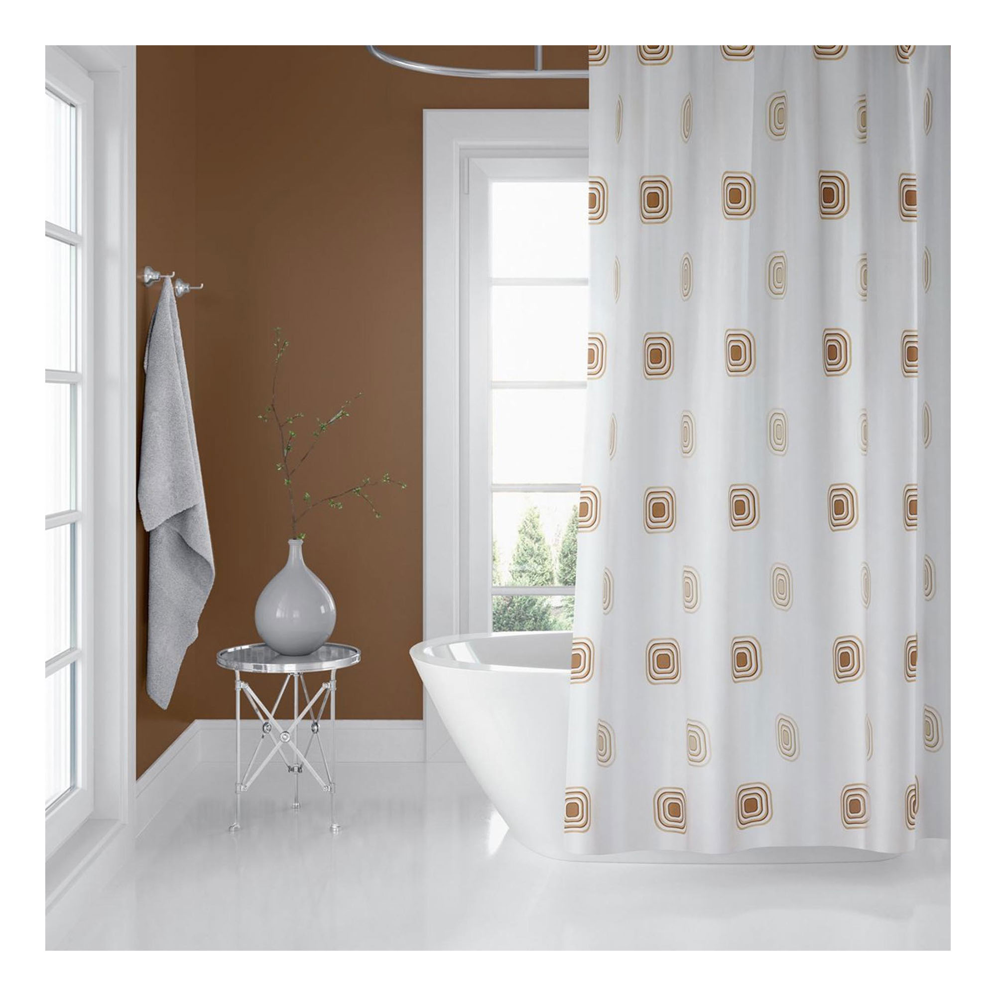 

Занавеска для ванны Retro textil 180 х 200 см белый