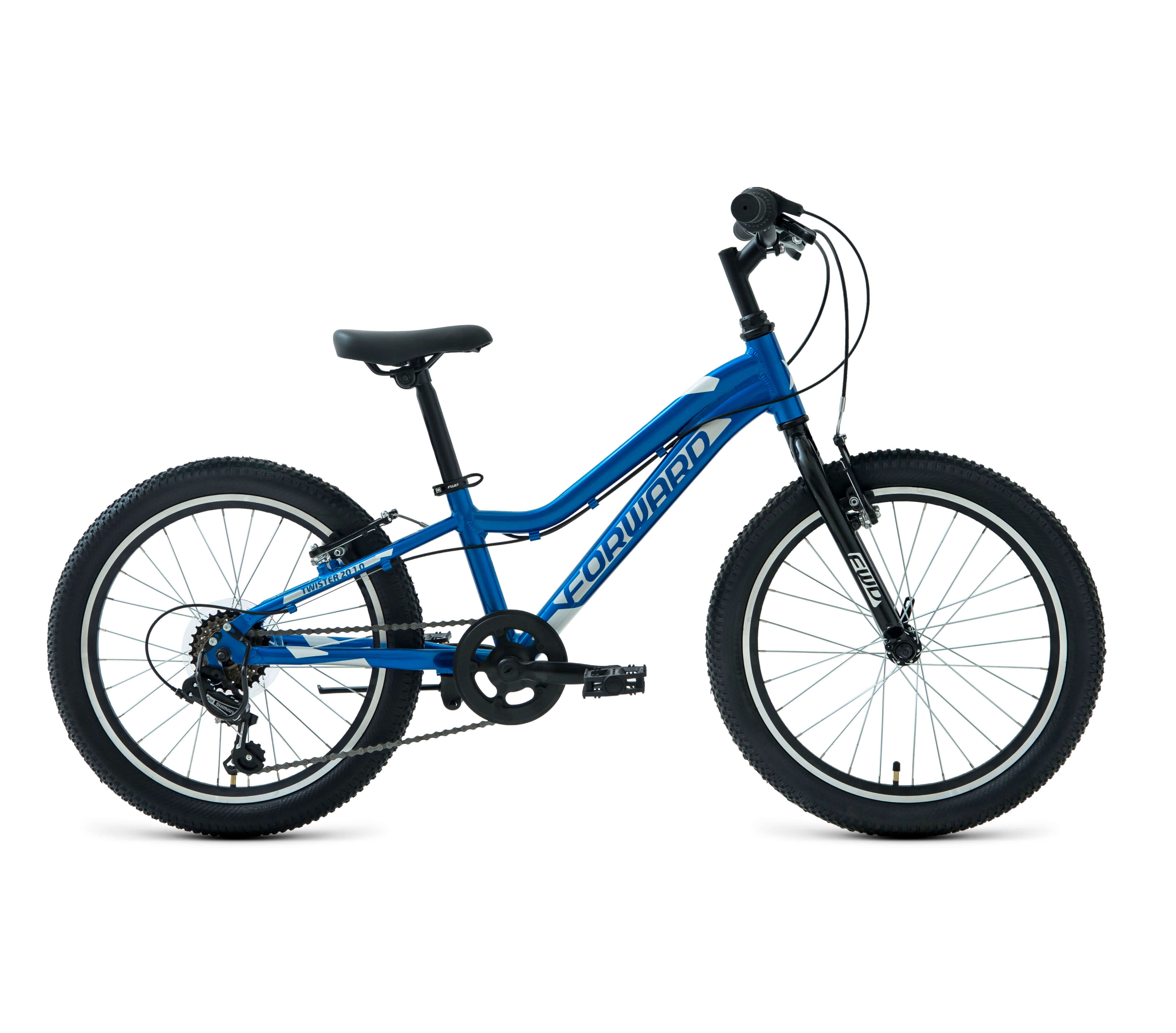 фото Велосипед 20" forward twister 20 1.0 al 2022 г 10" синий белый rbk22fw20041